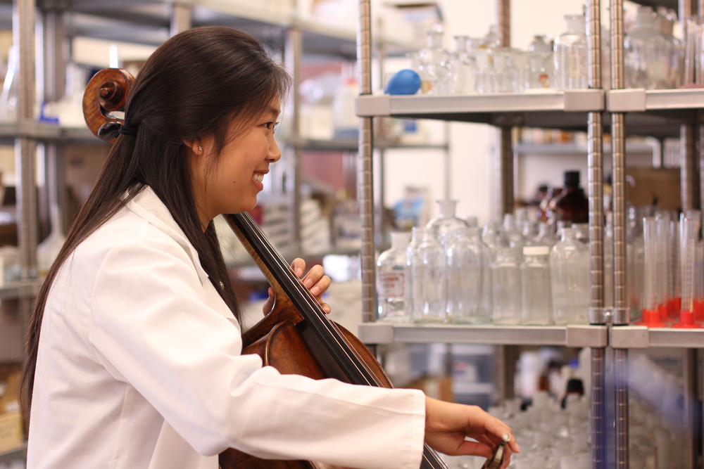  Linda Oh is a senior at Christopher Newport University. She is both a pre-med student and a cellist in CNU's orchestra. 