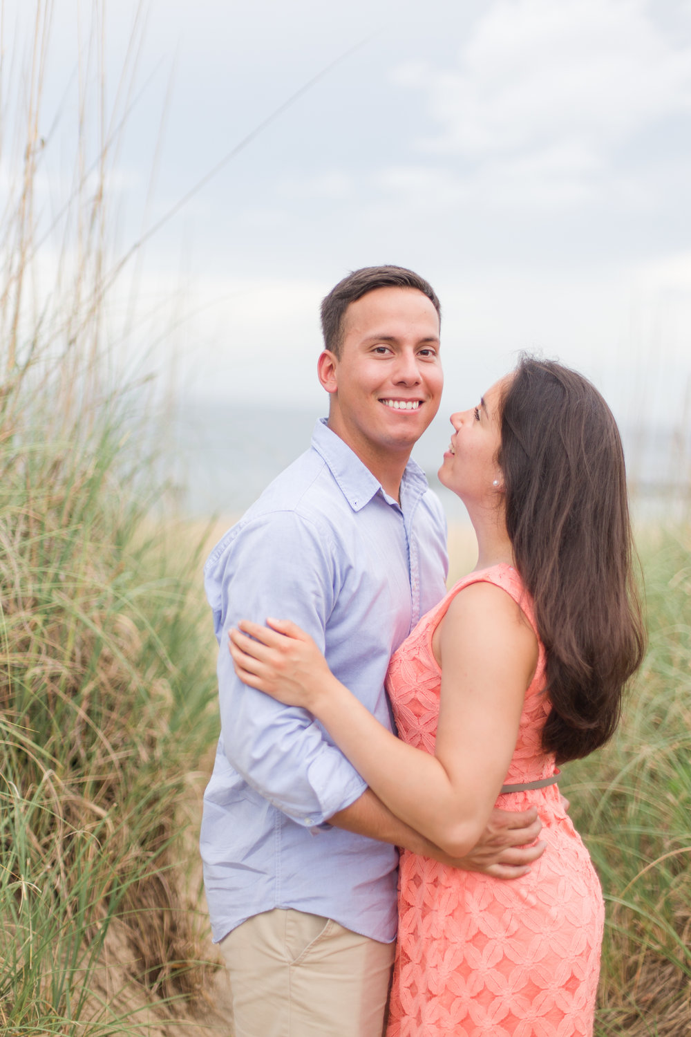  coral and blue beach beloved lifestyle session in Norfolk, Virginia 